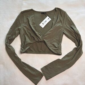 Dynamite Microwrap long sleeve top